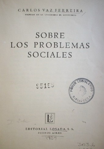 Sobre los problemas sociales