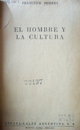 El hombre y la cultura