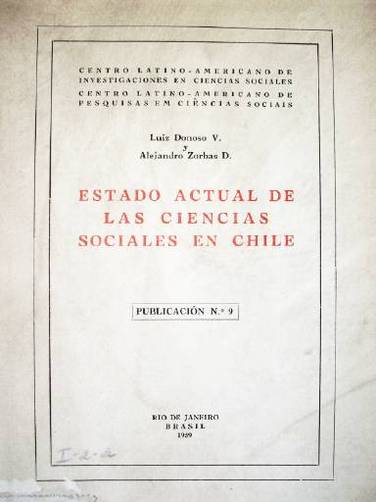 Estado actual de las ciencias sociales en Chile