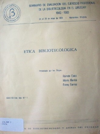 Etica bibliotecológica