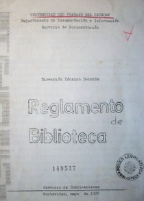 Reglamento de Biblioteca