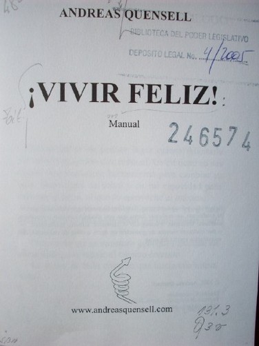 ¡Vivir feliz! : manual