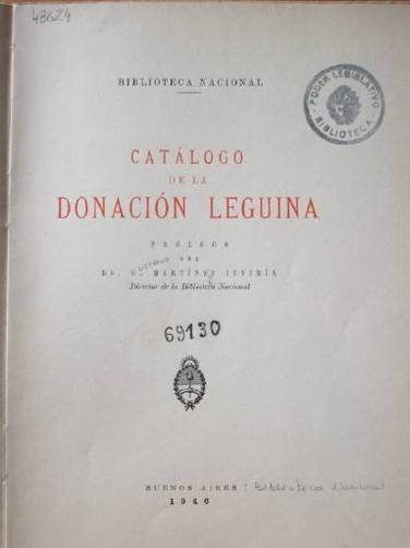 Catálogo de la donación Leguina