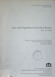 Law and population growth in Kenya