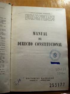 Manual de derecho constitucional