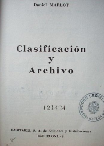 Clasificación y archivo