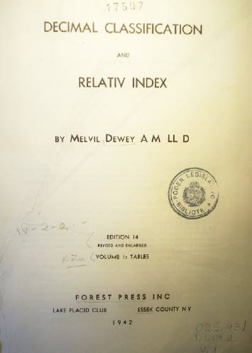 Decimal classification and relativ index