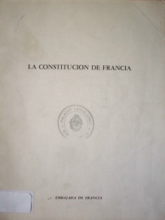 La Constitución de Francia