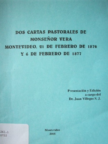 Dos cartas pastorales del obispo Castañiza de Durango, Nueva España, publicadas en 1817 y 1818