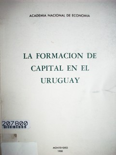 La formación de capital en el Uruguay