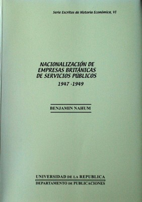 Nacionalización de empresas británicas de servicios públicos : 1947-1949