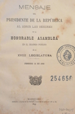 Mensaje del Presidente de la República al abrir las sesiones de la Honorable Asamblea en el segundo período de la XVIII legislatura