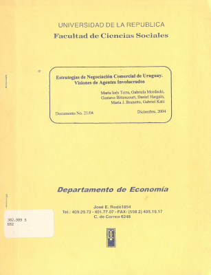 Estrategias de negociación comercial de Uruguay, visiones de agentes involucrados