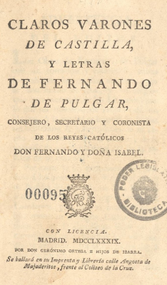 Claros varones de Castilla : letras