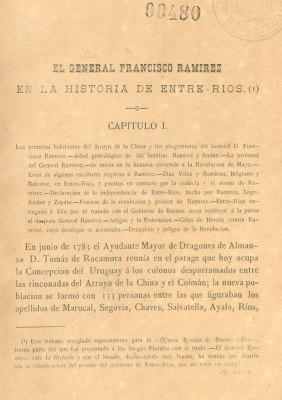 El General Francisco Ramírez en la historia de Entre-Ríos
