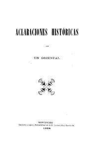 Aclaraciones históricas