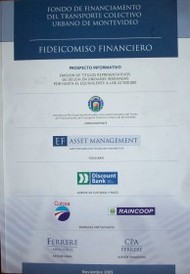 Fondo de Financiamiento del Transporte Colectivo Urbano de Montevideo : fideicomiso financiero