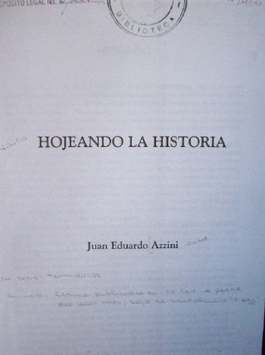 Hojeando la historia