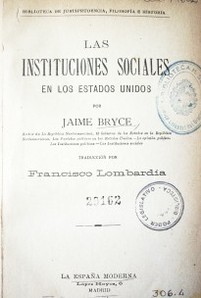 Las instituciones sociales en los Estados Unidos