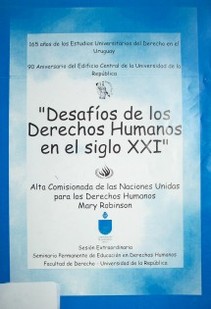 "Desafíos de los Derechos Humanos en el siglo XXI"