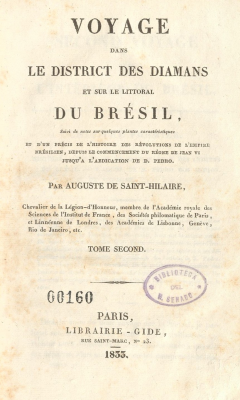 Voyage dans le district des diamans et sur le littoral du Br&eacute;sil