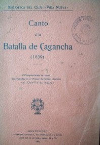 Canto á la Batalla de Cagancha : (1839)