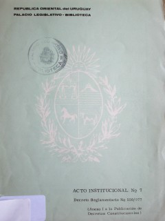 Acto institucional Nº 7