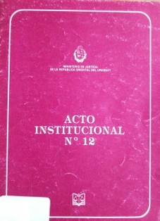 Acto Intitucional Nº 12