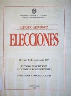Elecciones : Elecciones Generales del 26 de noviembre de 1989