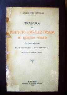 Trabajos del Instituto González Posada de Derecho Público
