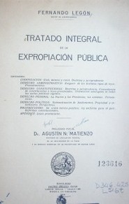 Tratado integral de la expropiación pública