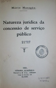 Natureza jurídica da concessao de servico público