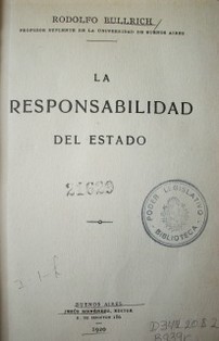 La Responsabilidad del Estado