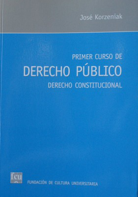 Primer curso de Derecho Público : Derecho Constitucional