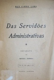 Das servidoes administrativas