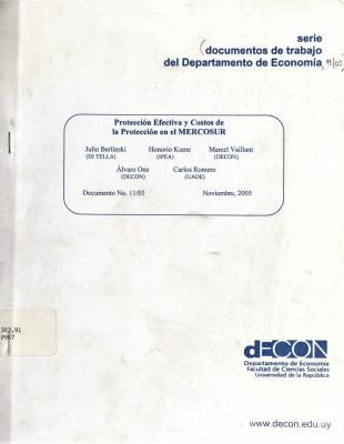 Aranceles a las importaciones en el Mercosur : el camino al Arancel Externo Común