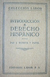 Introducción al Derecho Hispánico