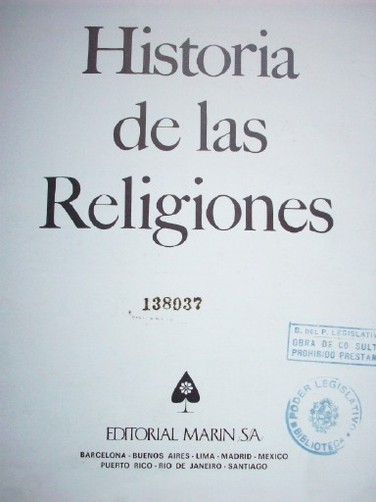 Historia de las religiones