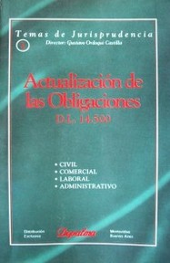 Actualización de las obligaciones D.L. 14.500