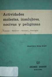 Actividades molestas, insalubres, nocivas y peligrosas