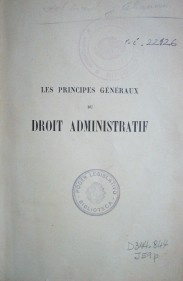 Les principes généraux du droit administratif