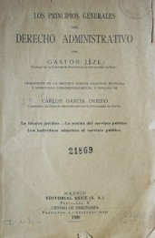 Los principios generales del Derecho Administrativo