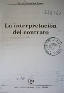 La interpretación del contrato