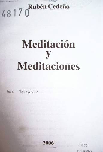 Meditación y meditaciones