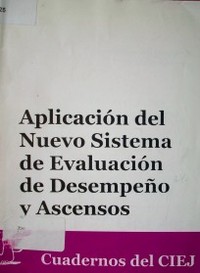 Aplicación del nuevo sistema de evaluación de desempeño y ascensos