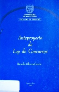 Anteproyecto de ley de concursos