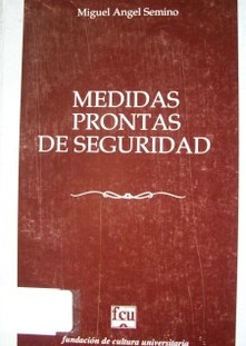 Medidas prontas de seguridad