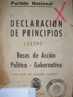 Declaración de principios : bases de acción político-gubernativa