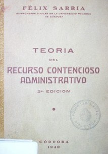 Teoría del recurso contencioso administrativo