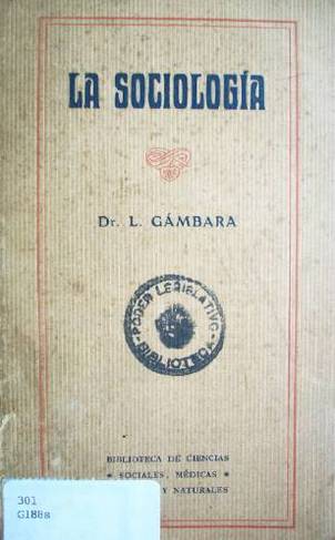 La sociología : manual para estudiantes de derecho, de filosofía y de bachillerato y de cultura general